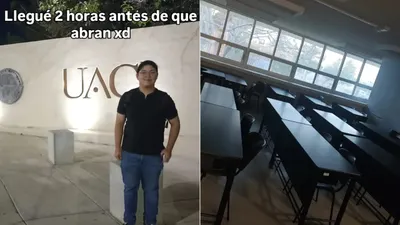 Alumno de la UACJ llega de madrugada a su primer día de clases y se hace viral