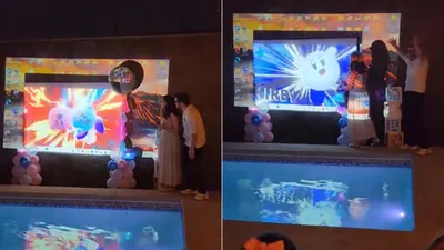 Pareja gamer usa pelea de Kirbys para la revelación de su bebé en Juárez