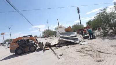 Retira Municipio puestos de comida abandonados en Riberas del Bravo