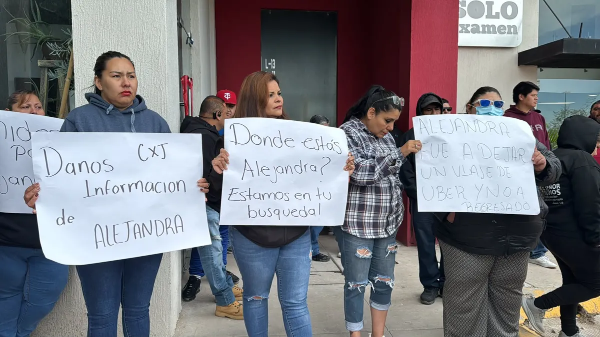 Protestan frente a oficinas de Uber en Juárez por conductora desaparecida