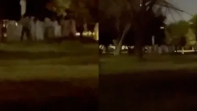 Captan misterioso 'ritual' nocturno en El Chamizal con personas vestidas de blanco