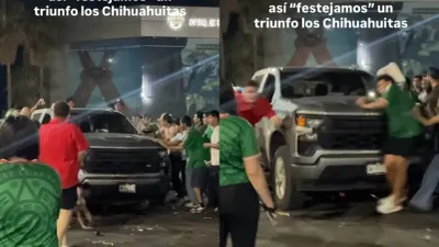 Atropella conductor a aficionados que festejaban triunfo del Tri en Chihuahua