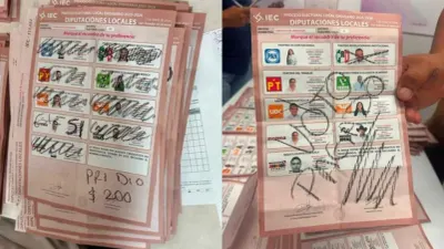 Denuncia Morena presunta compra de votos y exhibe boletas en Coahuila