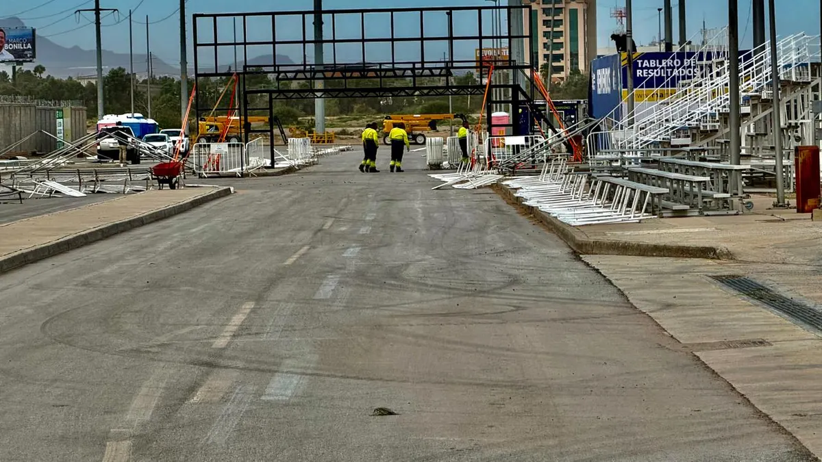 Preparan montaje del Maratón Internacional de Juárez en el ex Hipódromo