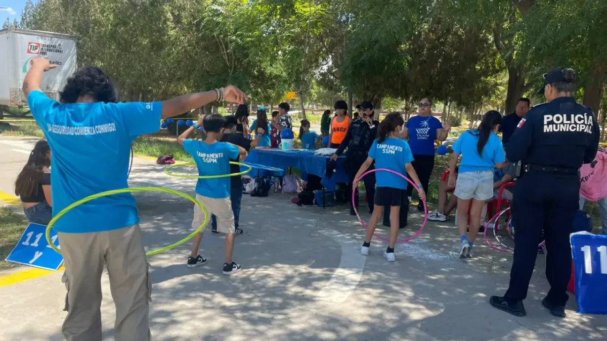 Recibe Academia de Policía Municipal a 350 niños en campamento de verano