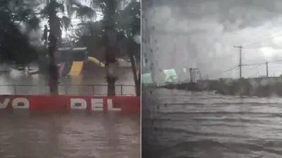 Inunda tormenta centro recreativo Del Camino en El Sauzal
