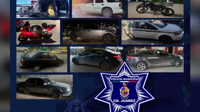 Asegura Policía Municipal 10 autos y motos con reporte de robo en Juárez