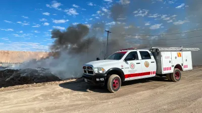 Se registra nuevo incendio en centro de acopio de llantas del relleno sanitario