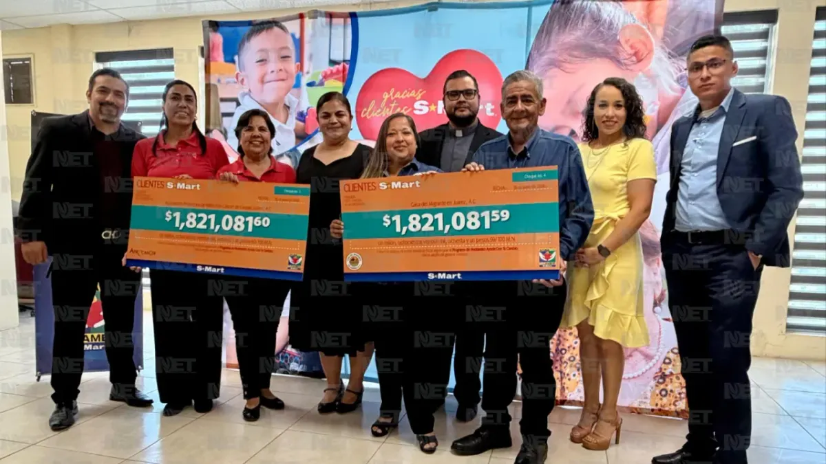 Recauda redondeo de S-Mart 3.6 mdp para niños con cáncer y migrantes en Juárez