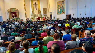 Fieles abarrotan templo de San Judas Tadeo en Juárez