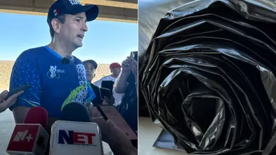 Dona Marco Bonilla 200 mil pesos en hules para techos dañados en Juárez