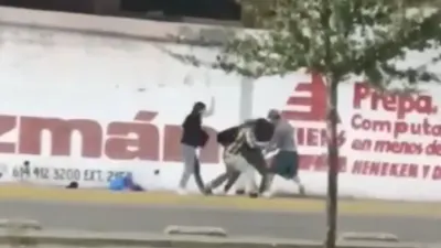 Captan brutal golpiza contra un hombre en el bulevar Zaragoza