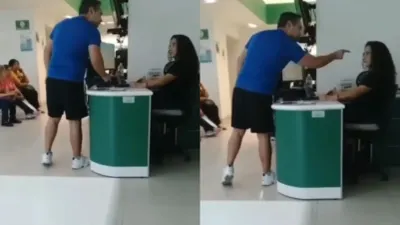 Captan en video a hombre que amenaza de muerte a trabajadora del IMSS