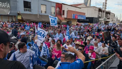 Evento de Marco Bonilla congrega a simpatizantes del PAN en el Centro de Juárez