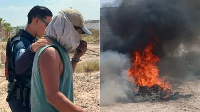 Detienen a hombre que provocó incendio para extraer cobre en Granjas Polo Gamboa