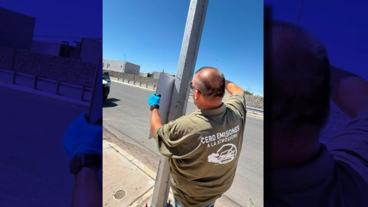 Retira Ecología 200 pendones de publicidad ilegal en postes de Valle de Sol