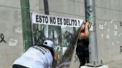 Renuevan mural de protesta en Fiscalía por caso Plenitud