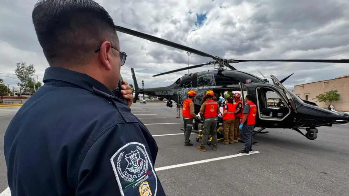 Realizan traslado aéreo de paciente desde Guachochi a Chihuahua