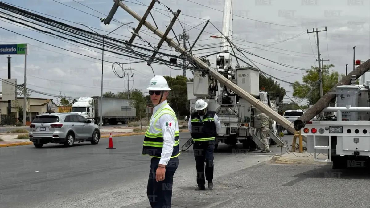 Descarta CFE trabajador lesionado en maniobras por poste dañado