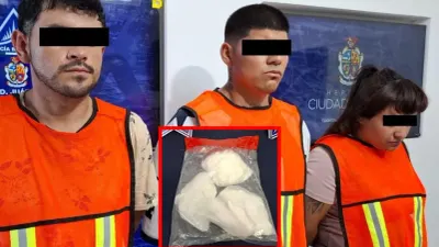 Detienen a tres con más de 700 gramos de cristal tras persecución vial