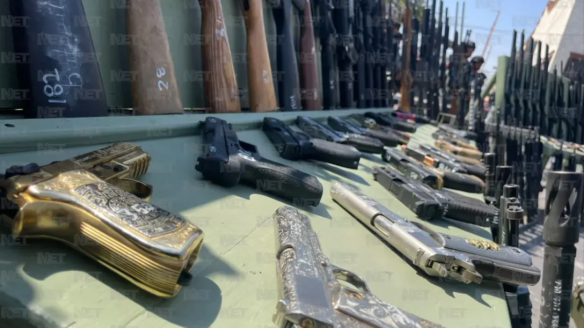 Destruyen más de mil 500 armas decomisadas en Juárez, Chihuahua y Coahuila