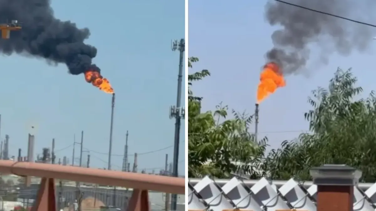 Refinería Marathon de El Paso realiza proceso de quema controlada