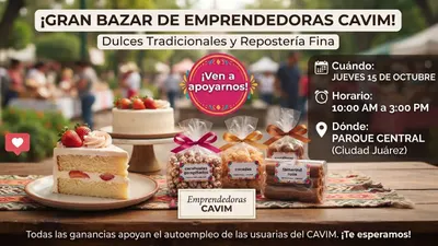 Invitan a bazar de emprendedoras este jueves en el Parque Central