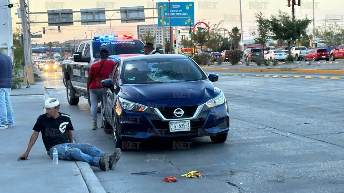 Impacta auto a ciclista en la avenida Tecnológico