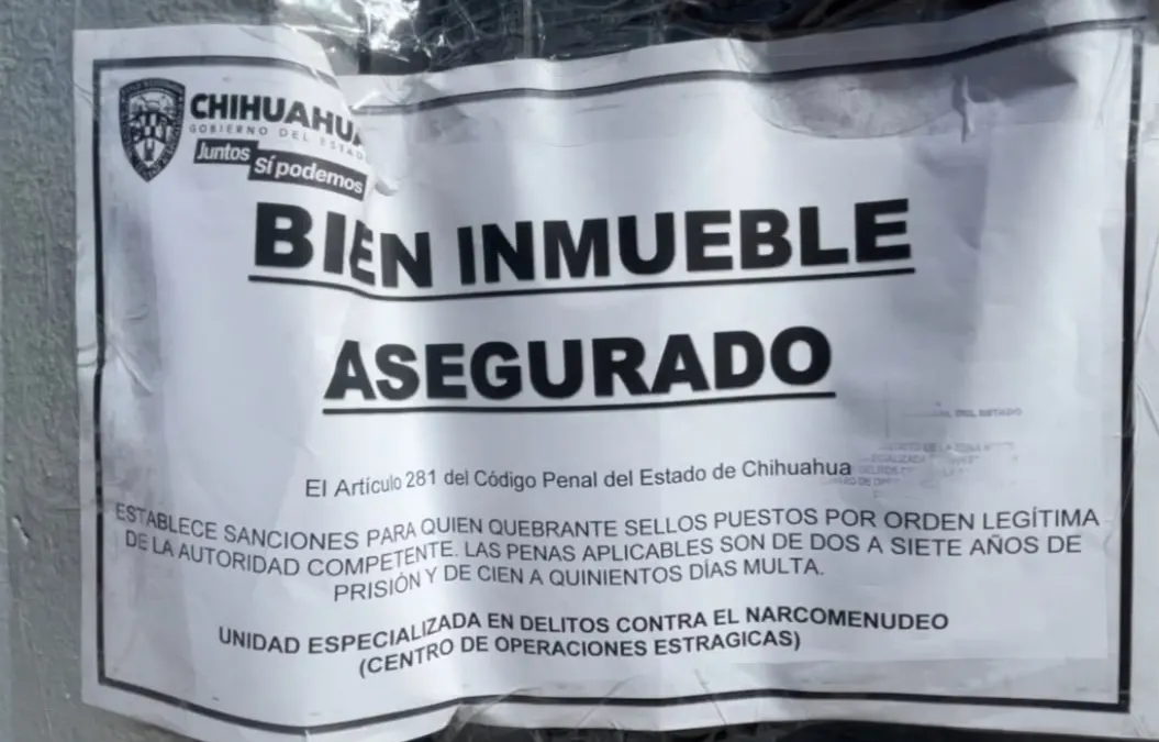 Asegura Fiscalía vivienda en Infonavit Casas Grandes por narcomenudeo