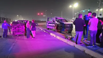 Choque entre patrulla y tres vehículos deja cuatro lesionados