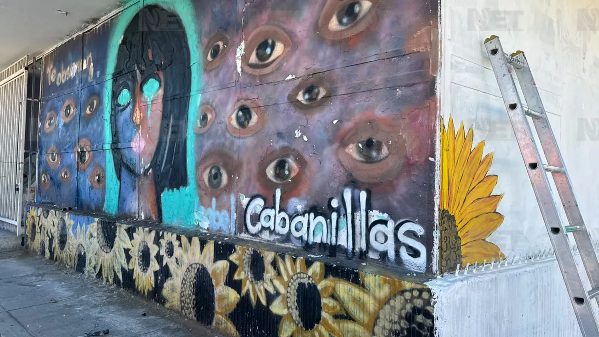 Comunidad de Juárez se une para restaurar el mural de Isabel Cabanillas