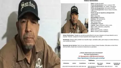 Buscan a Sergio Piñón, juarense desaparecido en Nuevo Casas Grandes
