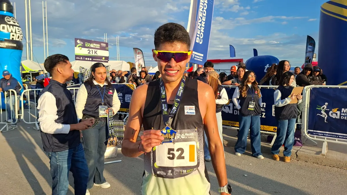 Guanajuatense conquista el Maratón Internacional de Juárez