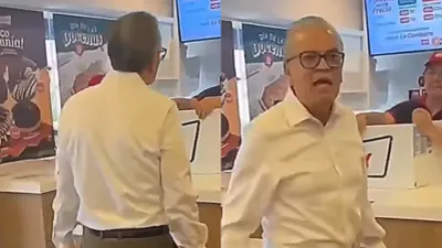Adulto mayor le grita a empleado de Krispy Kreme y lo bautizan como 'Lord Donas'