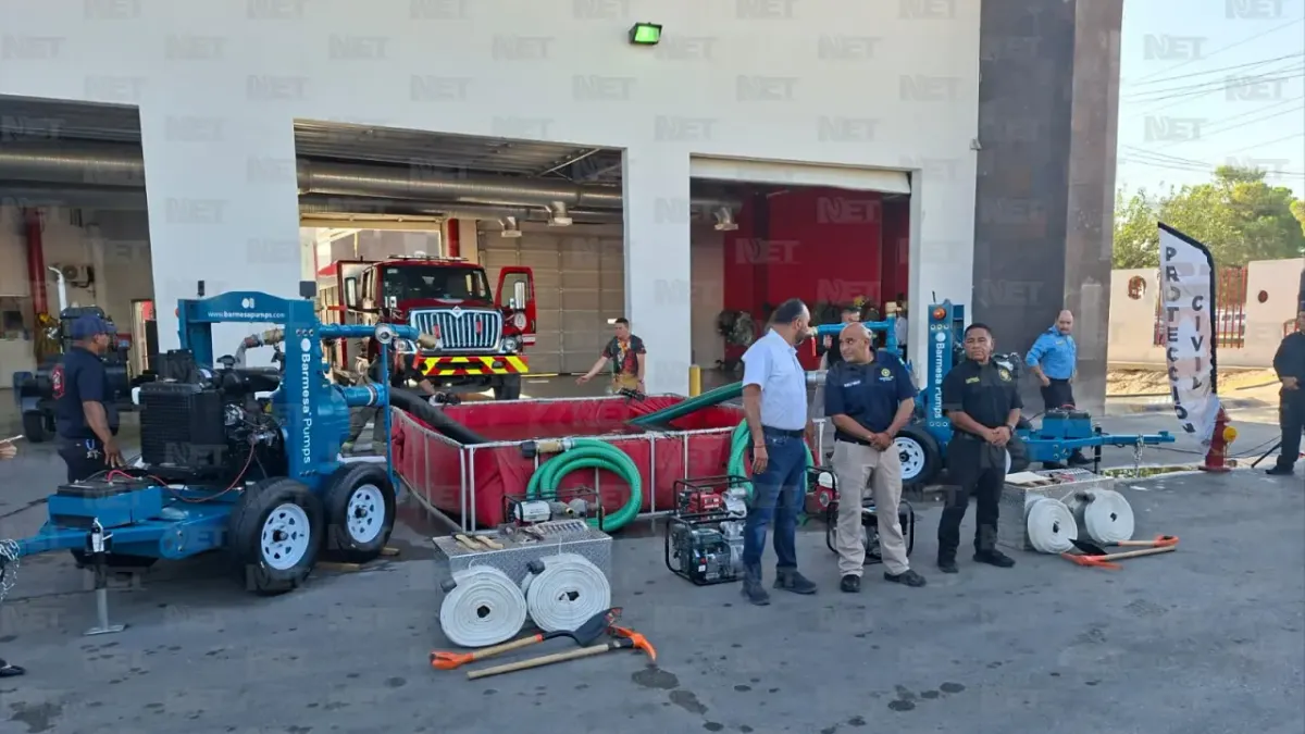 Recibe Protección Civil dos motobombas para reforzar atención a inundaciones
