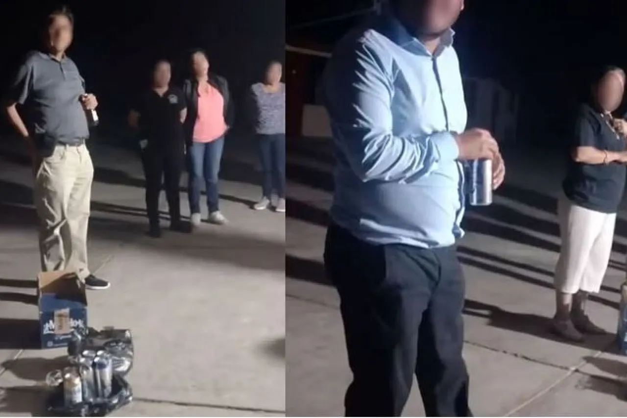 Cachan a maestros y maestras tomando cerveza en primaria