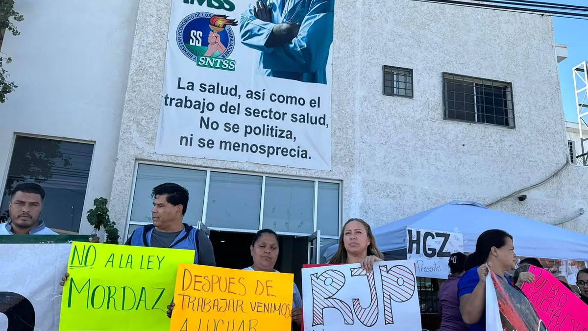 Trabajadores del IMSS en Juárez acumulan más de 50 horas de protesta