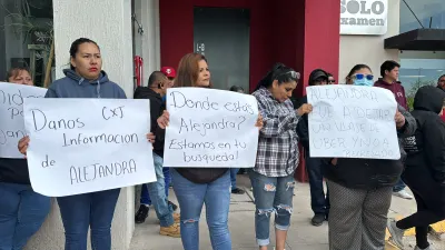 Protestan frente a oficinas de Uber en Juárez por conductora desaparecida