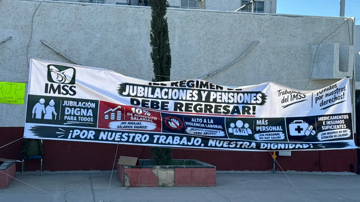 Trabajadores del IMSS en Juárez acumulan más de 50 horas de protesta