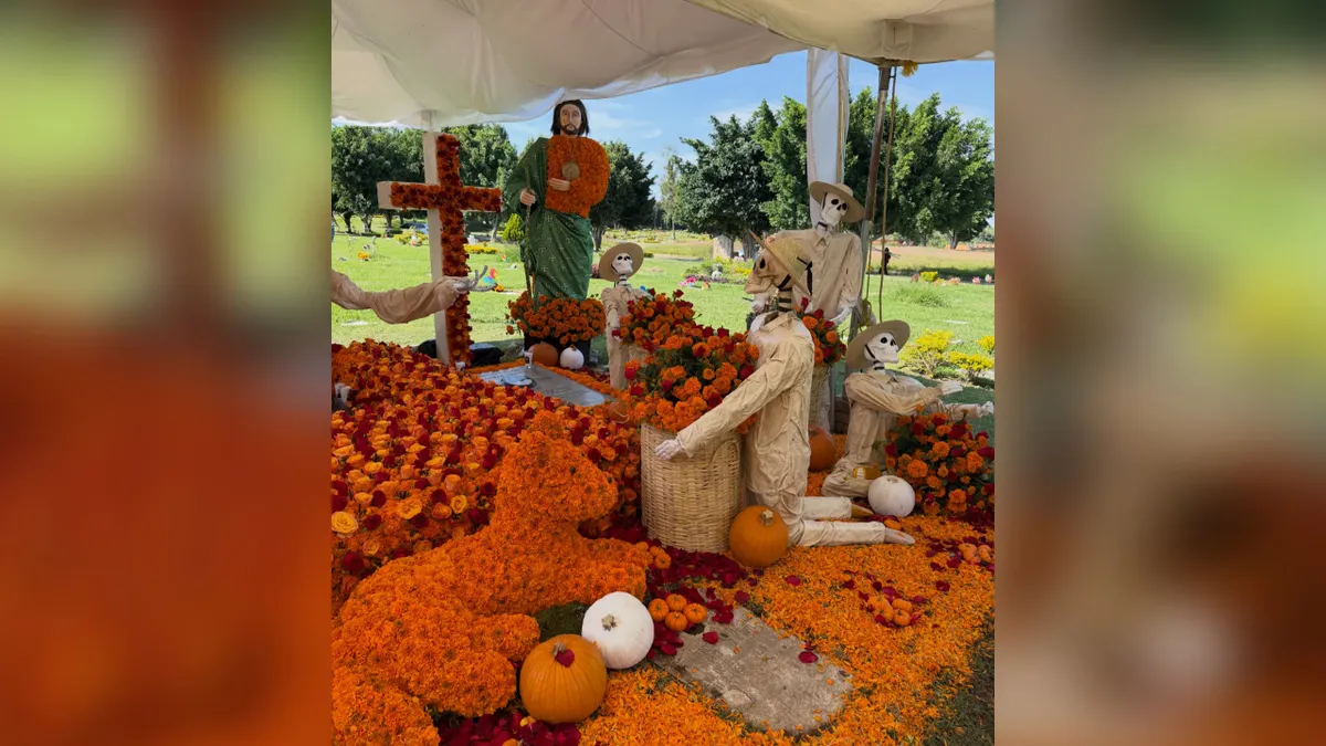 Presume Florería de Guadalajara arreglo para tumba de 'El Mencho'