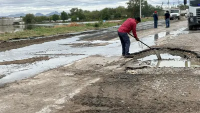 Arranca rehabilitación de carretera Juárez-Porvenir tras daños por lluvias