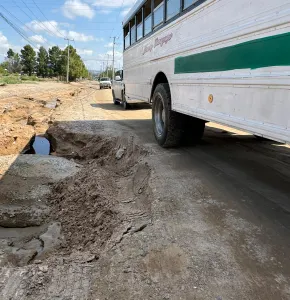 Lluvias dejan calles de terracería intransitables en El Sauzal