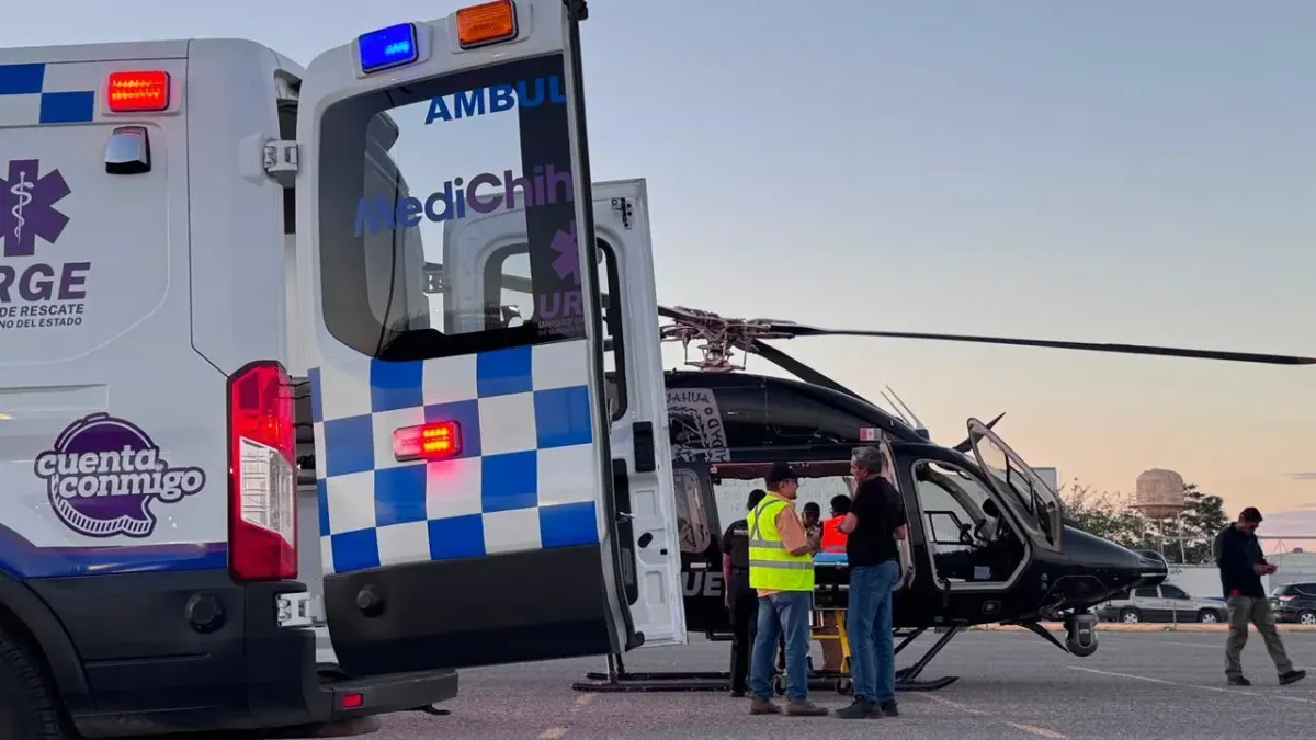 Trasladan en helicóptero a menor lesionada en Guachochi a Chihuahua