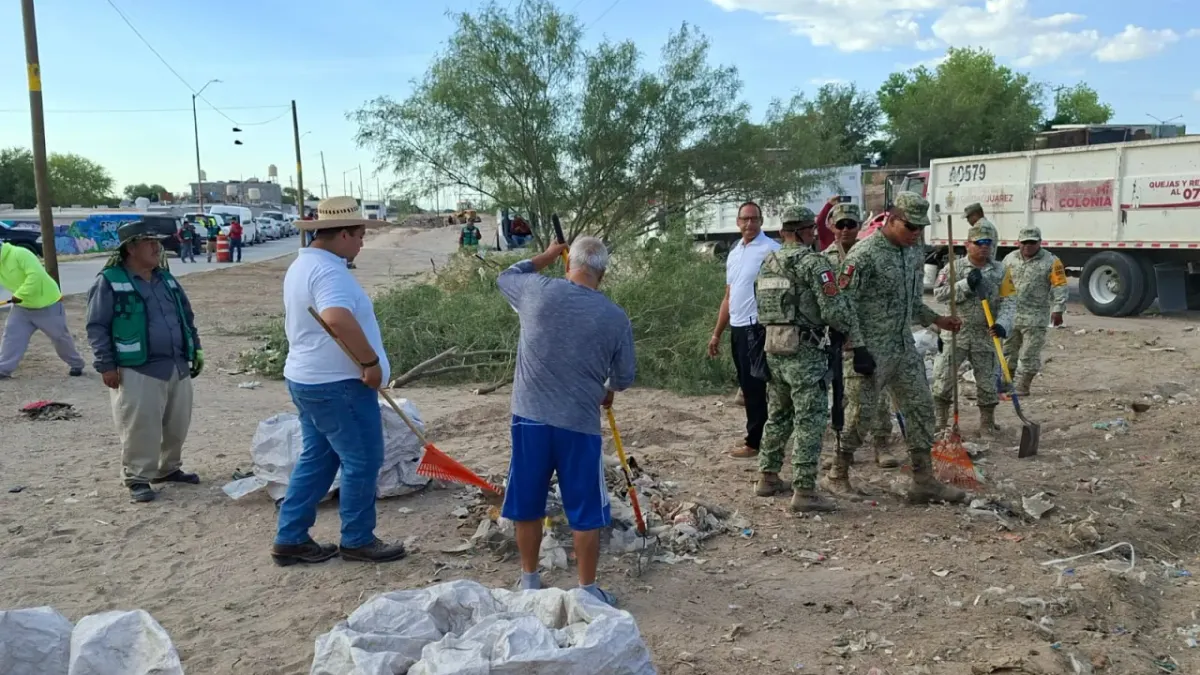 Llevan jornada 'Juárez Amanece Limpio' a las nueve etapas de Riveras del Bravo