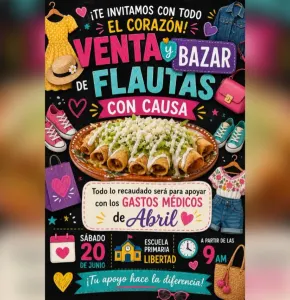 Organiza escuela bazar y venta de flautas para apoyar a alumna enferma