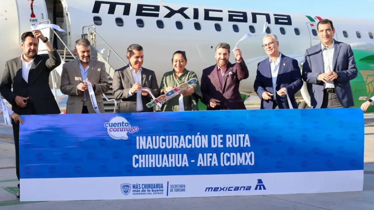 Inauguran vuelo directo Chihuahua–AIFA operado por Mexicana