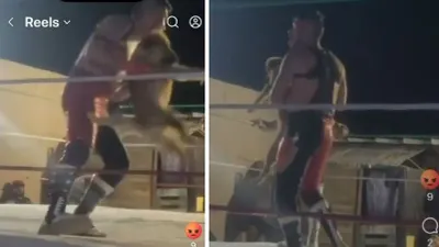 Denuncian en redes maltrato a perrito en función de lucha en Juárez