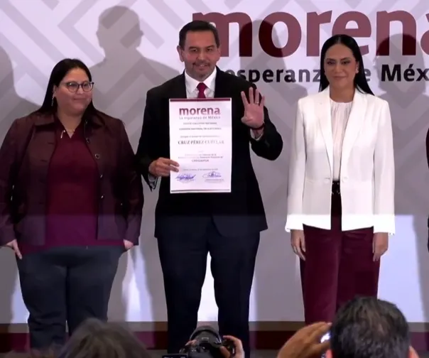 Confirman a Cruz Pérez Cuéllar como coordinador de Morena
