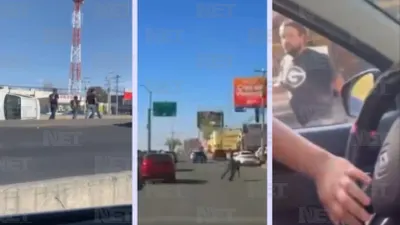 Abandona auto tras volcar en Las Torres y lo captan en video