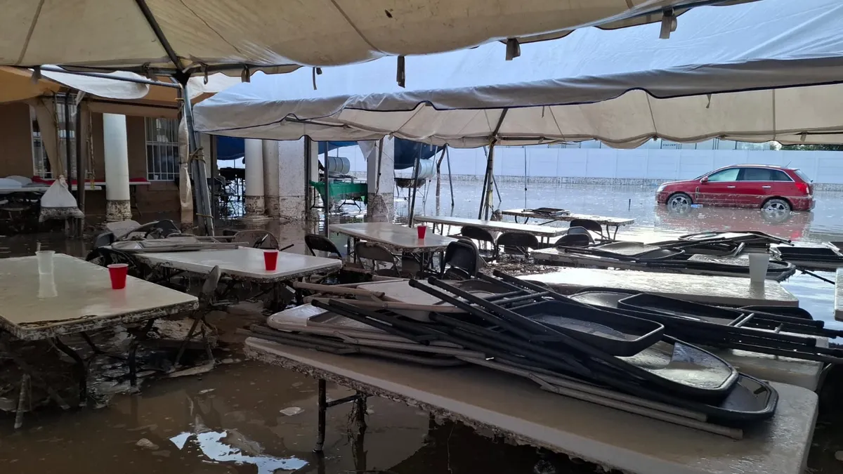 Inundación y derrumbe de barda afectan a Casa Hogar El Manantial
